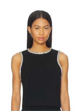 NWT Alice + Olivia Amal Boxy Tank in Black